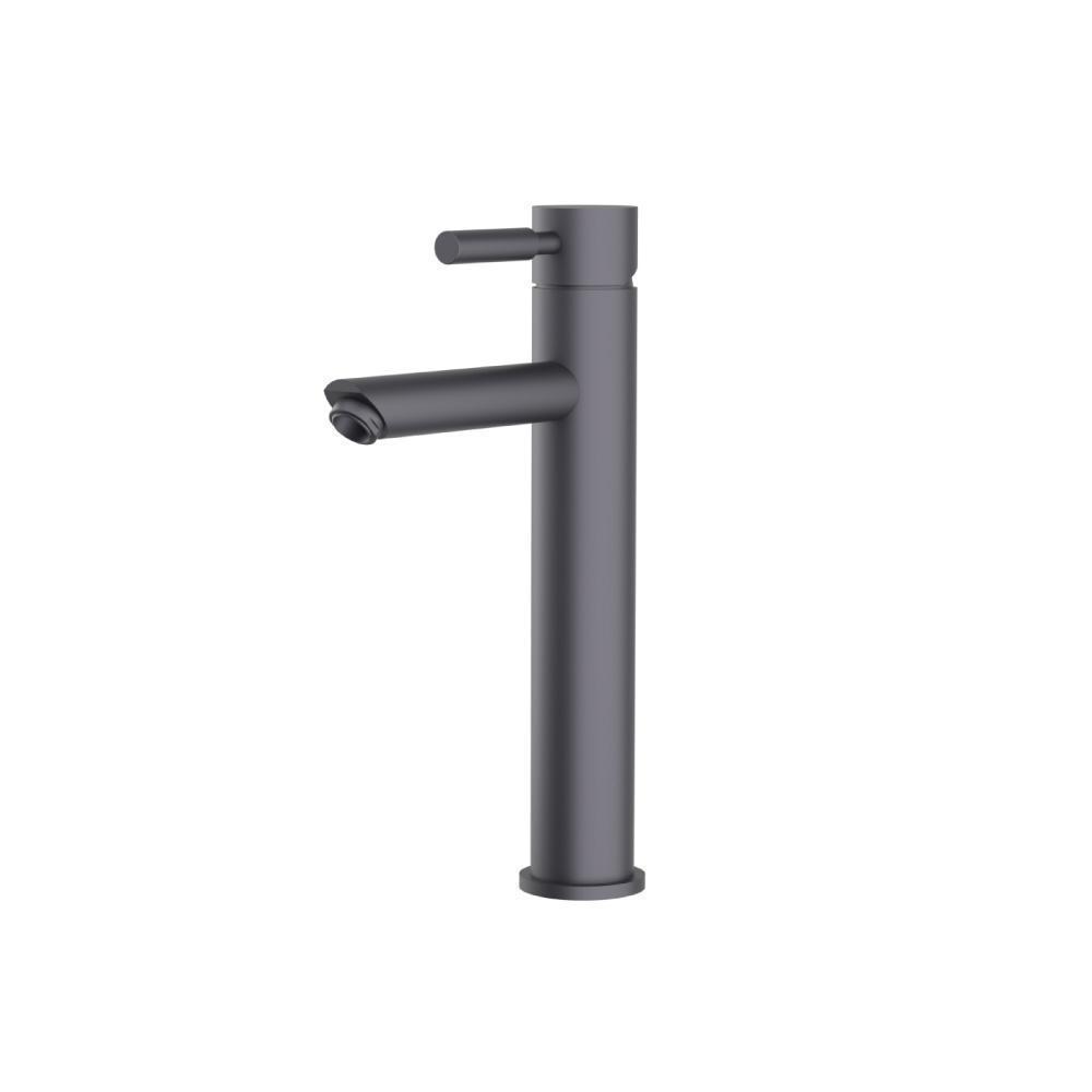 Single Hole Vessel Faucet | Dark Grey