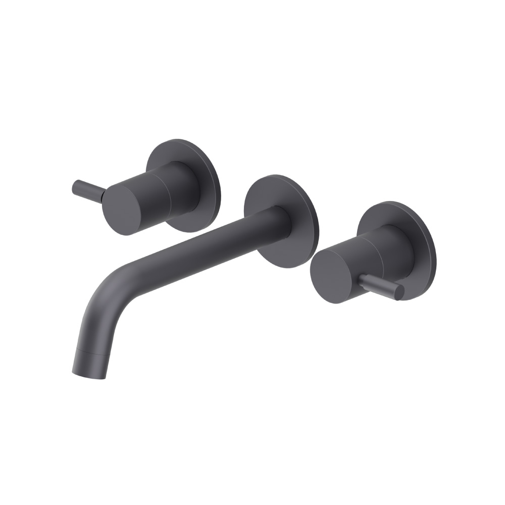 Trim For Two Handle Wall Mounted Bathroom Faucet | Dark Grey