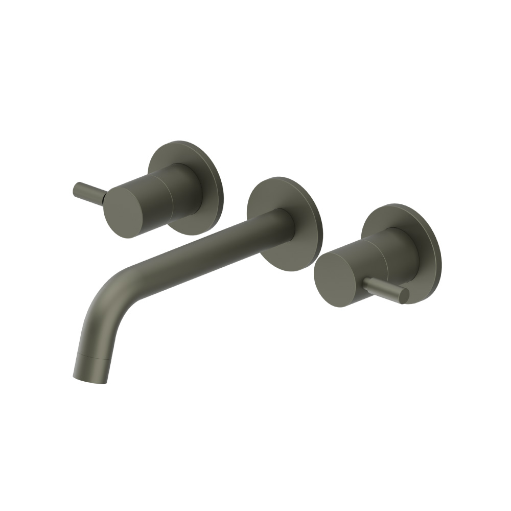 Trim For Two Handle Wall Mounted Bathroom Faucet | Gun Metal Grey