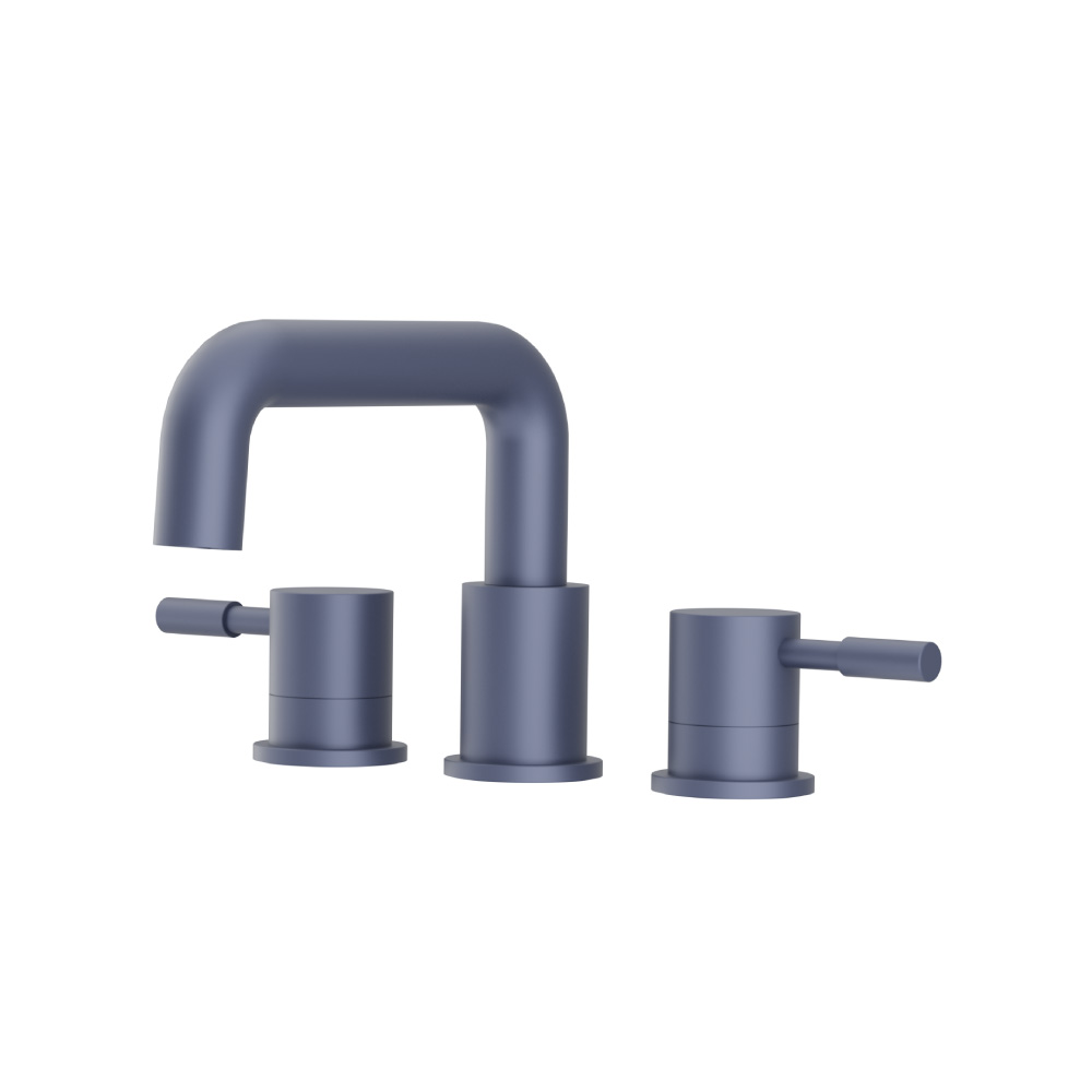 Three Hole 8" Widespread Two Handle Bathroom Faucet | Navy Blue