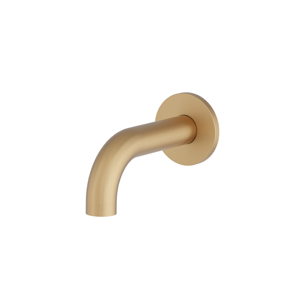 Wall Mount Non Diverting Short Tub Spout - Foot Washer | Brushed Bronze PVD