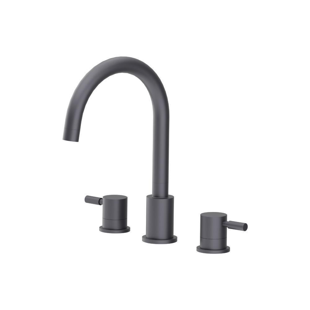3 Hole Deck Mount Roman Tub Faucet | Dark Grey