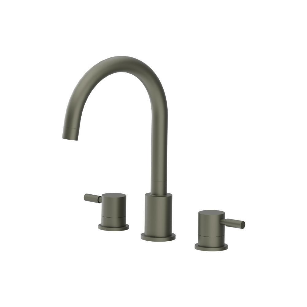 3 Hole Deck Mount Roman Tub Faucet | Gun Metal Grey