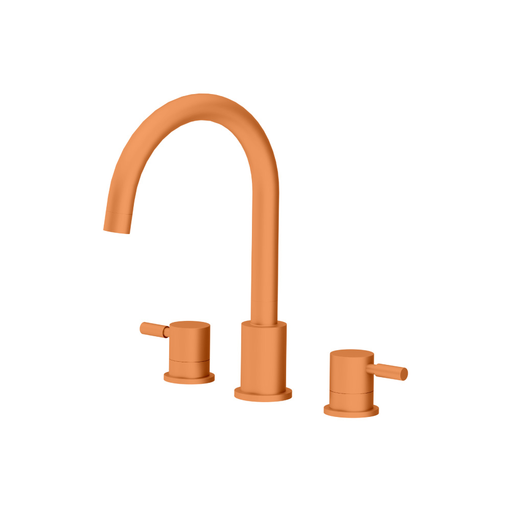 3 Hole Deck Mount Roman Tub Faucet | Terracotta Orange