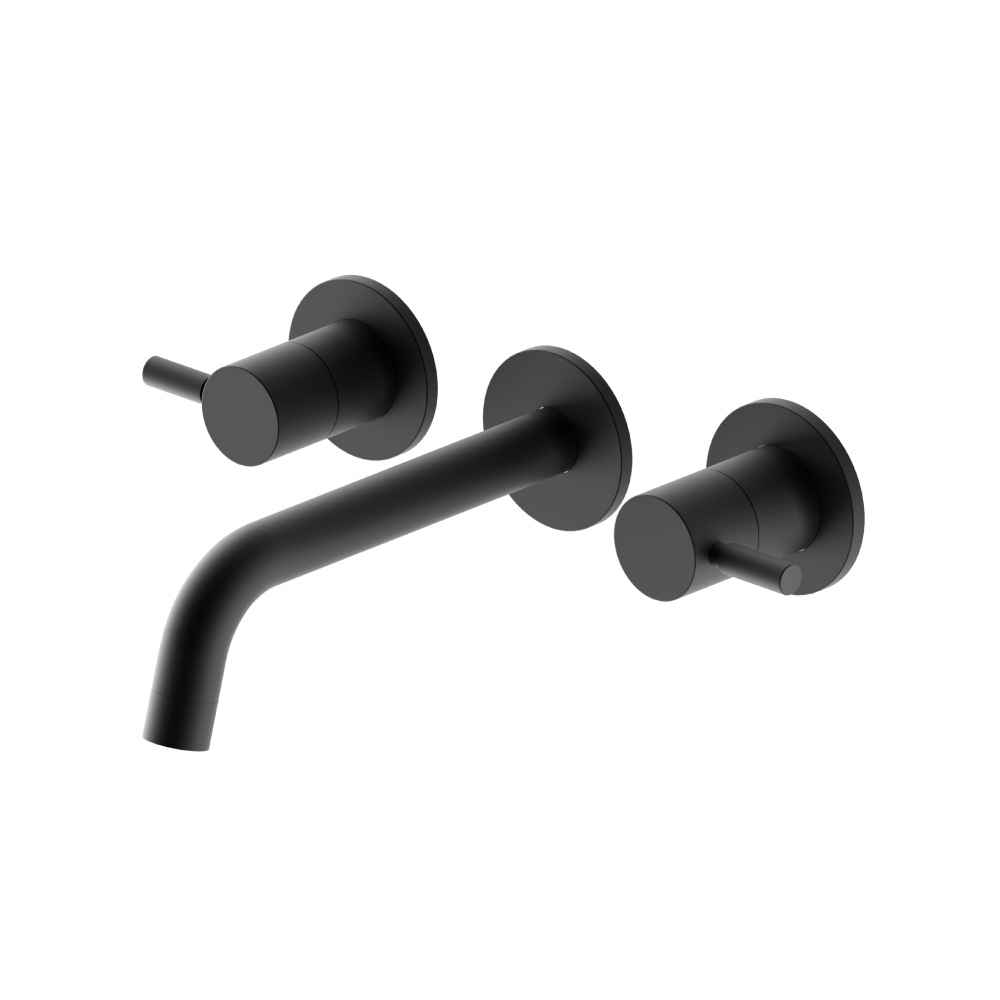 Trim For Two Handle Wall Mounted Tub Filler | Matte Black
