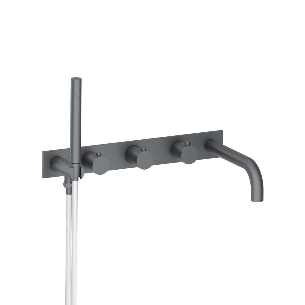 Wall Mount Tub Filler With Hand Shower | Rock Grey