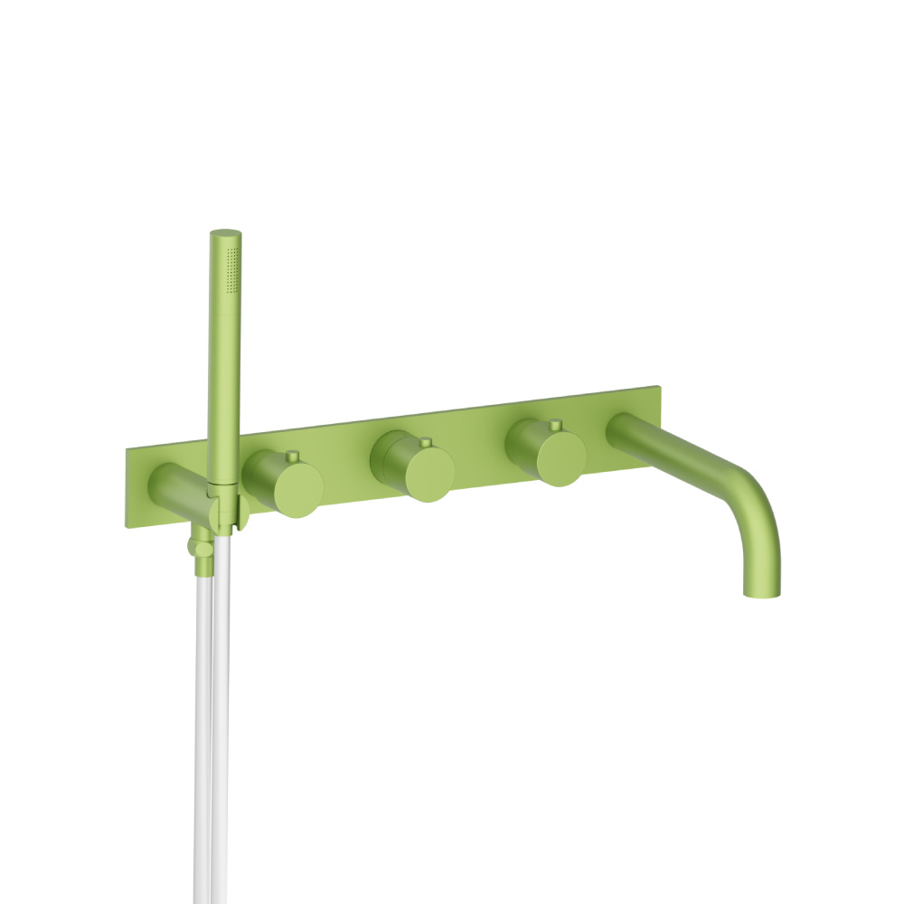 Trim For Wall Mount Tub Filler With Hand Shower | Flusso Green