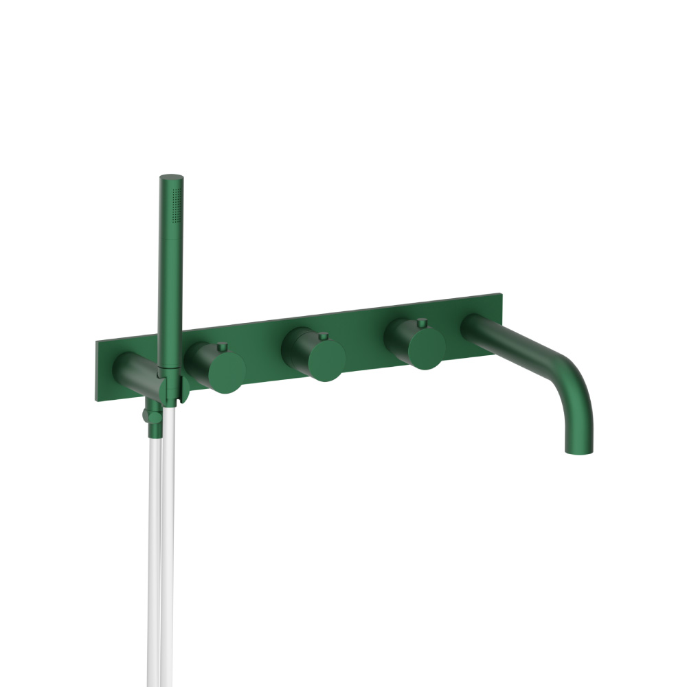Trim For Wall Mount Tub Filler With Hand Shower | Leaf Green