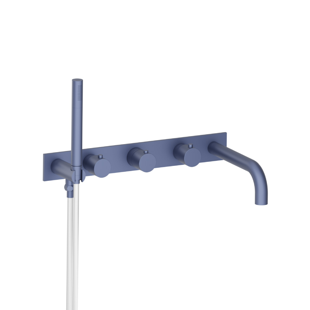 Trim For Wall Mount Tub Filler With Hand Shower | Navy Blue