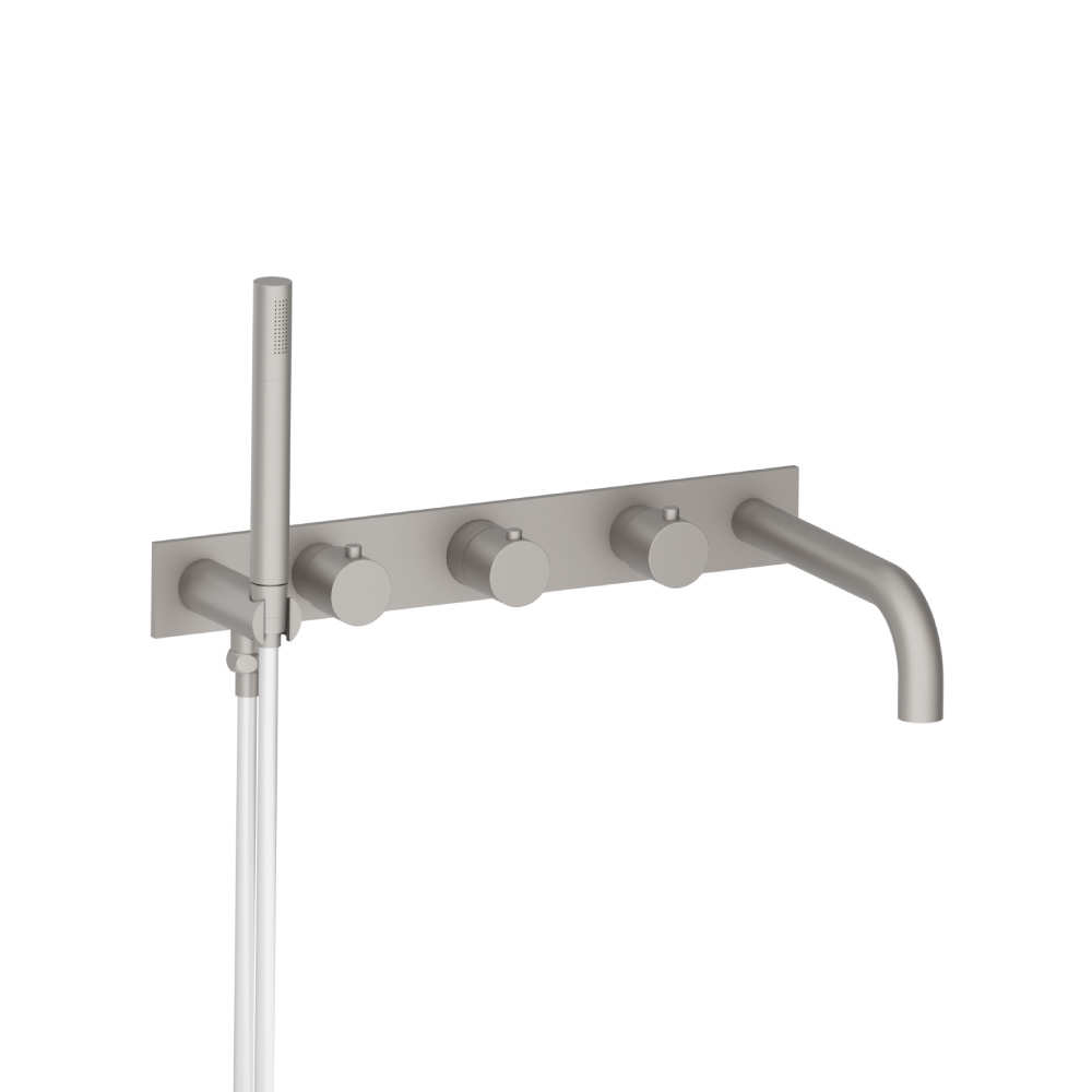 Trim For Wall Mount Tub Filler With Hand Shower | Steel Grey