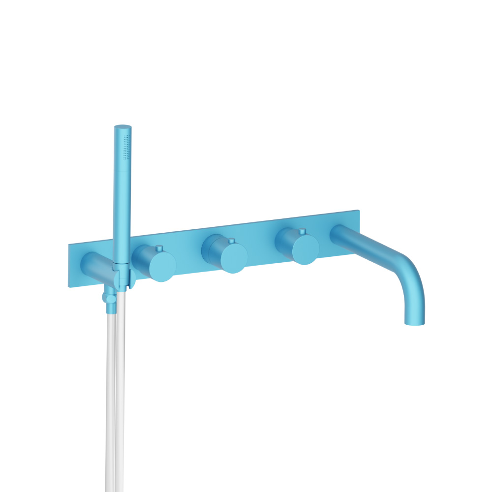 Trim For Wall Mount Tub Filler With Hand Shower | Sky Blue