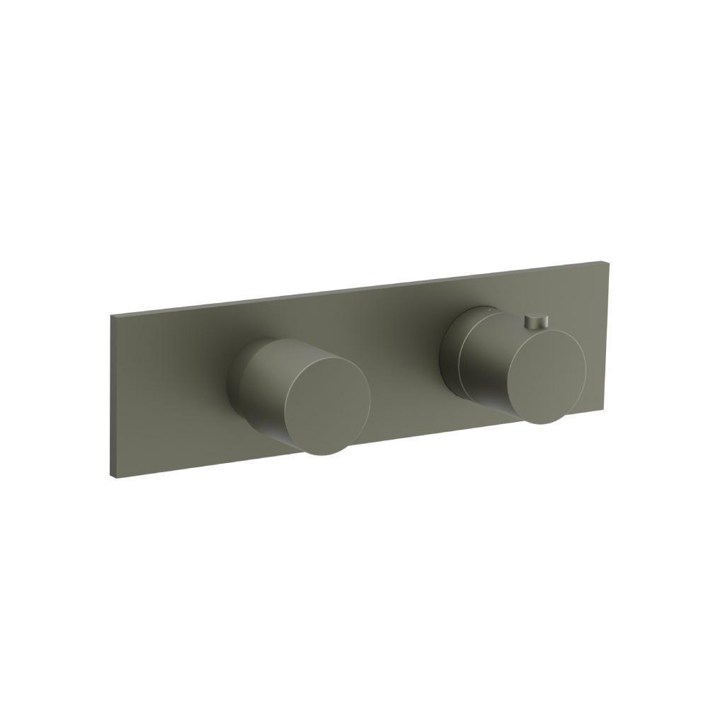 3/4" Horizontal Thermostatic Shower Valve & Trim - 1 Ouptut | Gun Metal Grey