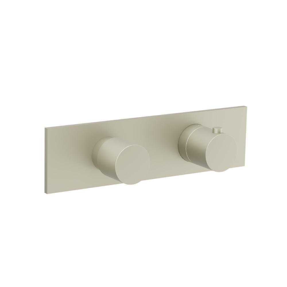 3/4" Horizontal Thermostatic Shower Valve & Trim - 2 Output | Light Verde