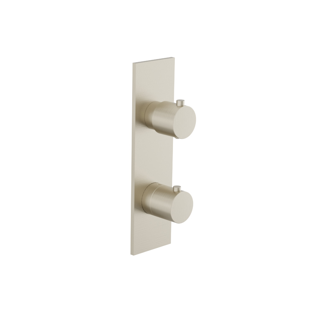 3/4" Thermostatic Shower Valve & Trim  - 3-Output | Brushed Nickel PVD