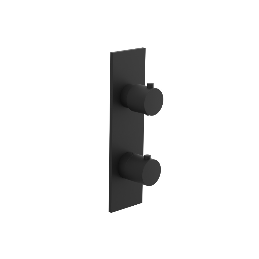 3/4" Thermostatic Shower Valve & Trim  - 3-Output | Matte Black