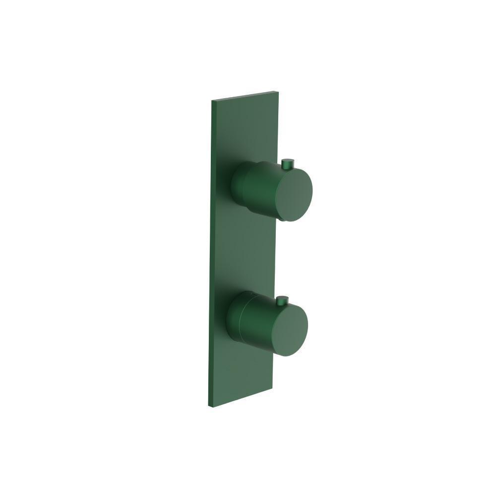 3/4" Thermostatic Shower Valve & Trim  - 3-Output | Leaf Green