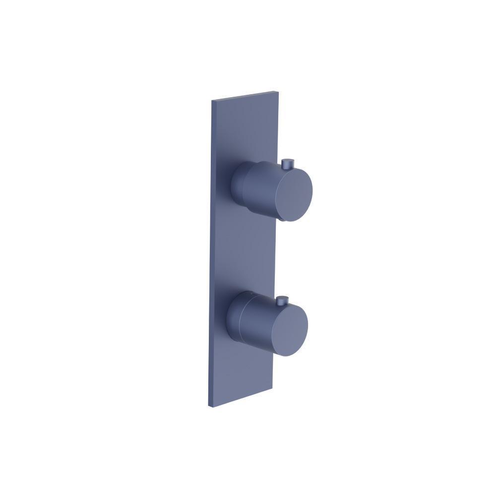 3/4" Thermostatic Shower Valve & Trim  - 3-Output | Navy Blue