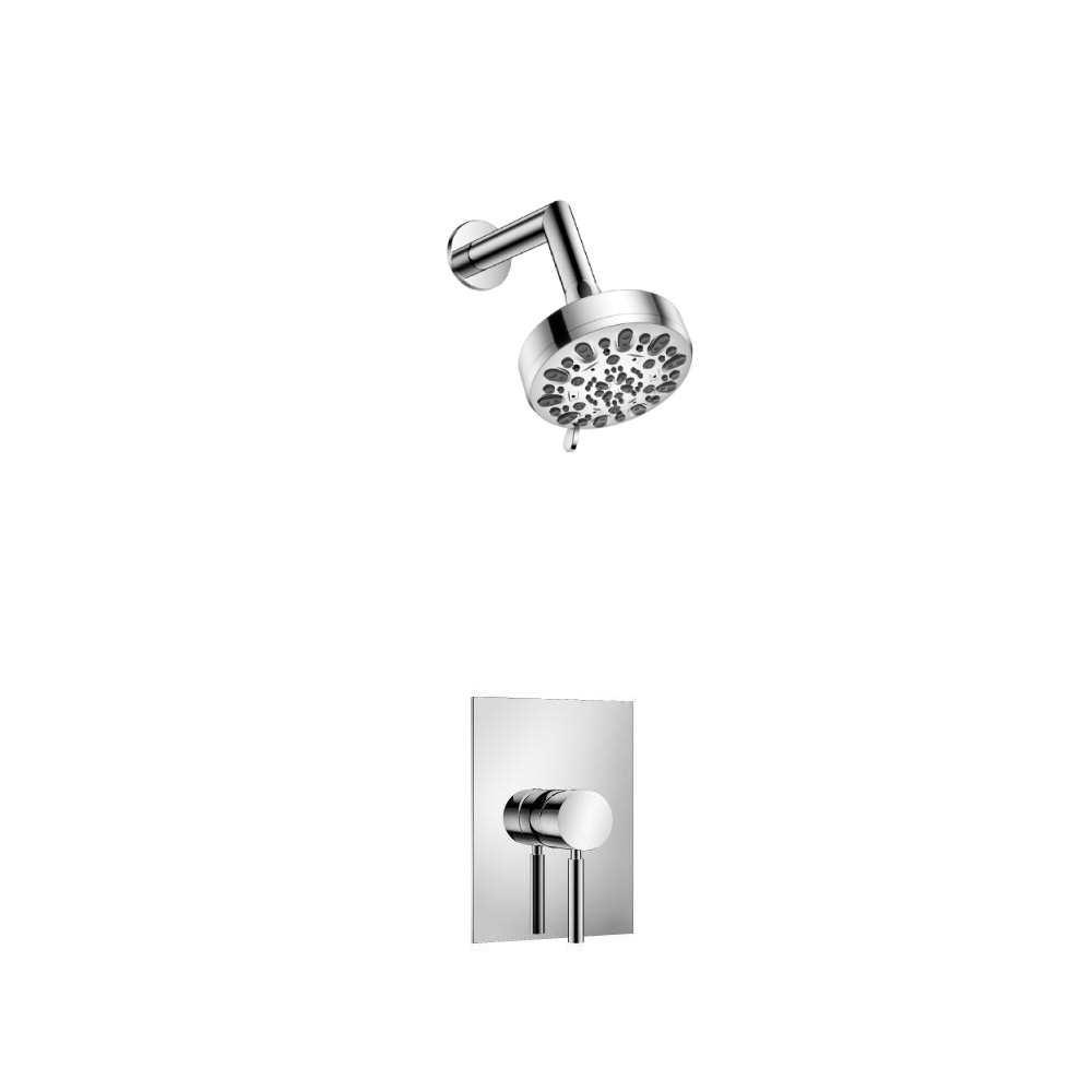 Single Output Shower Set With ABS Shower Head & Arm | Chrome