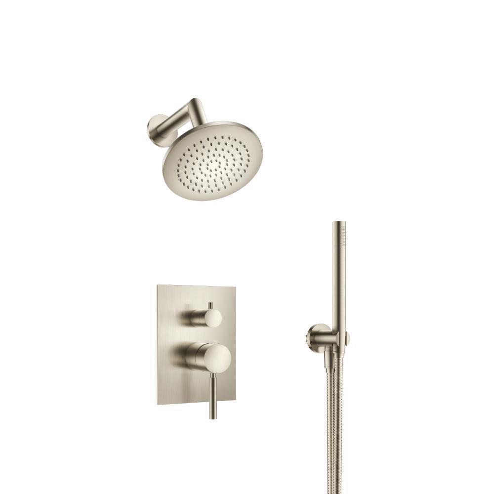 Two Output Shower Set With Shower Head And Hand Held | Brushed Nickel PVD