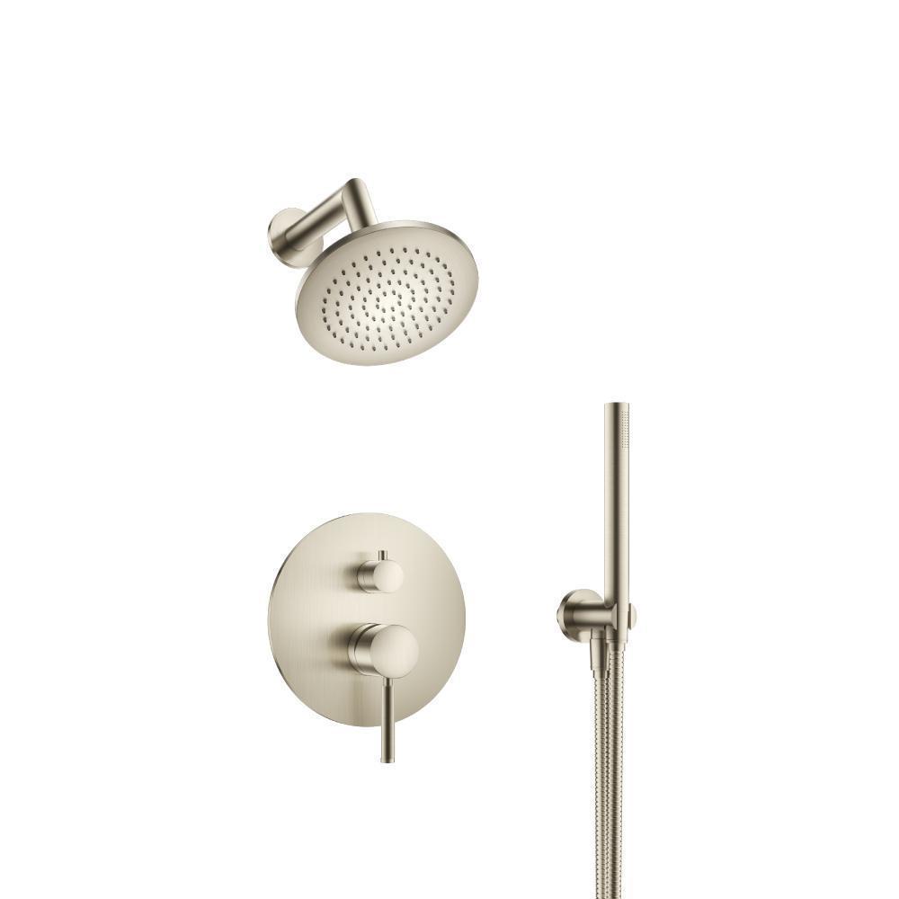 Two Output Shower Set With Shower Head And Hand Held | Brushed Nickel PVD