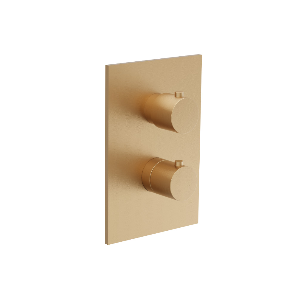 3/4" Thermostatic Valve & Trim - 3 Output | Brushed Bronze PVD