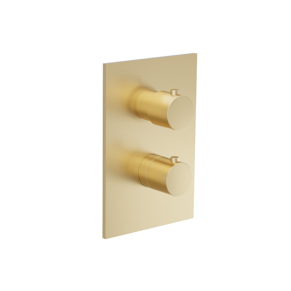 3/4 " Thermostatic Valve & Trim - With 2-Way Diverter - 2 Output | Satin Brass PVD