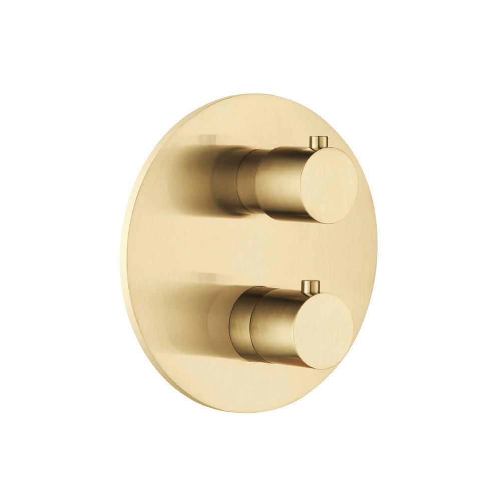 3/4" Thermostatic Valve & Trim - 3 Output | Satin Brass PVD