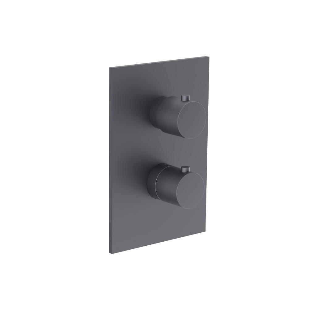 3/4" Thermostatic Valve & Trim - 3 Output | Dark Grey