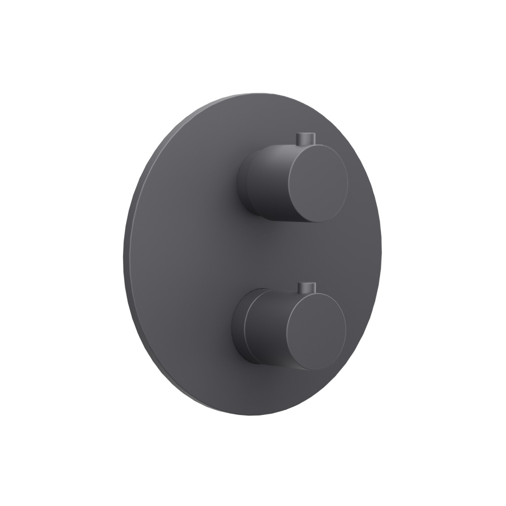 3/4 " Thermostatic Valve & Trim - With 2-Way Diverter - 2 Output | Dark Grey