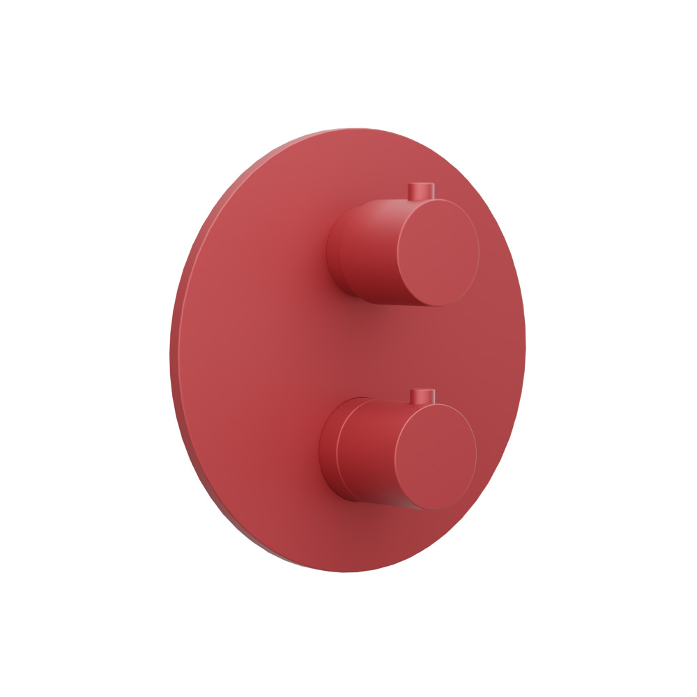 3/4 " Thermostatic Valve & Trim - With 2-Way Diverter - 2 Output | Deep Red