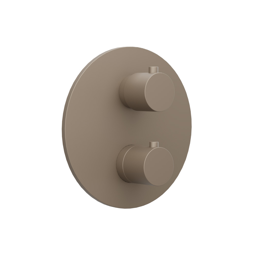 3/4 " Thermostatic Valve & Trim - With 2-Way Diverter - 2 Output | Dark Tan