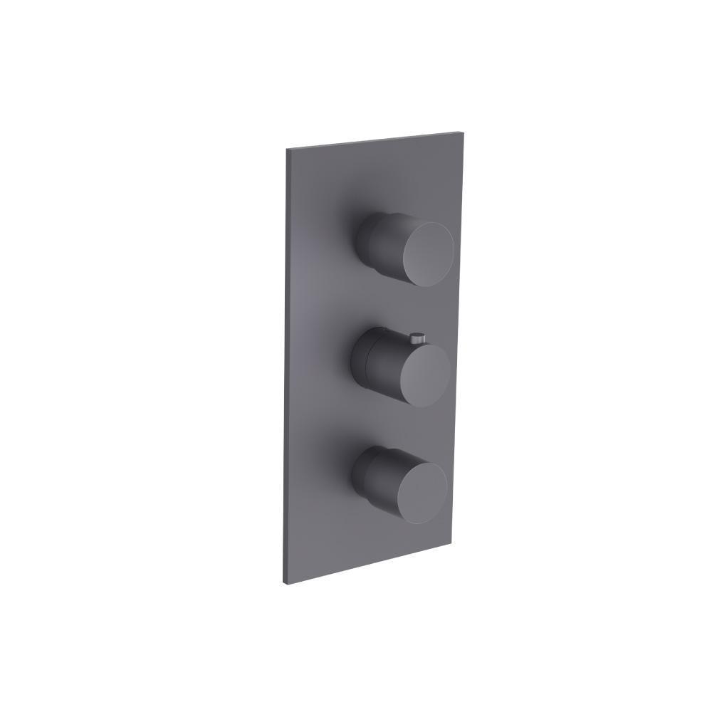 3/4" Thermostatic Valve & Trim - 4 Output | Dark Grey