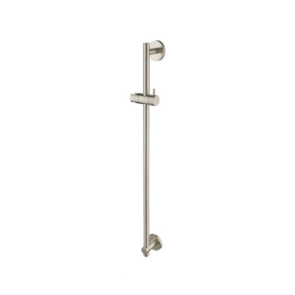 Shower Slide Bar With Integrated Wall Elbow | Brushed Nickel PVD