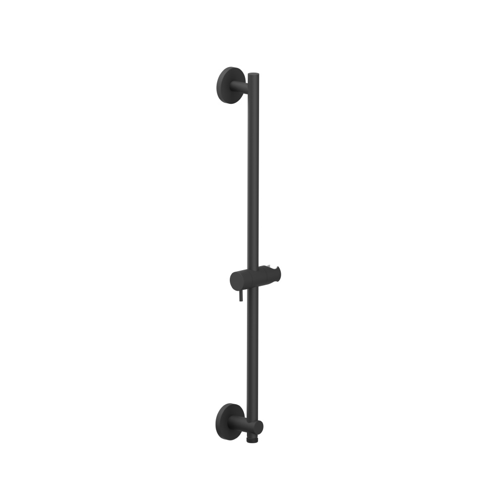Shower Slide Bar With Integrated Wall Elbow | Matte Black