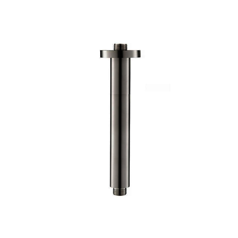 Ceiling Mount Round Shower Arm Extender - 8" | Brushed Gun Metal PVD