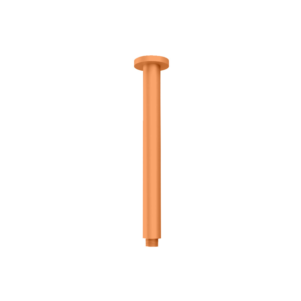 Ceiling Mount Round Shower Arm Extender - 8" | Terracotta Orange
