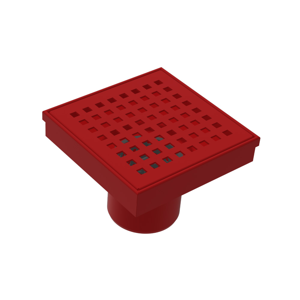 4" Decorative Floor Drain with 2" Outlet | Crimson