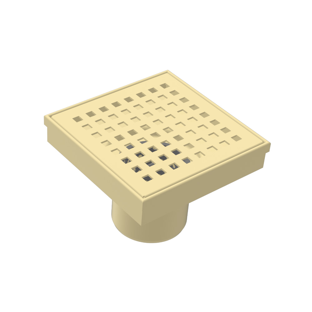 4" Decorative Floor Drain with 2" Outlet | Light Tan