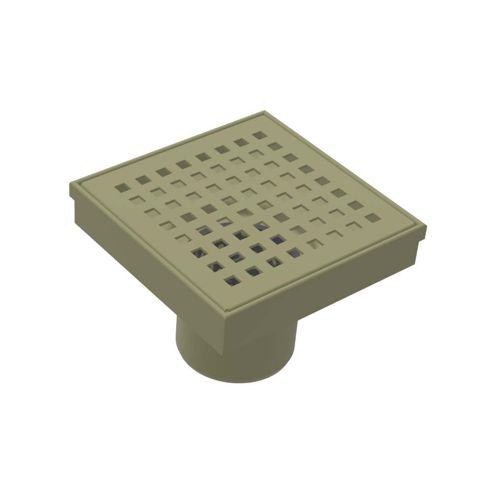 4" Decorative Floor Drain with 2" Outlet | Light Verde