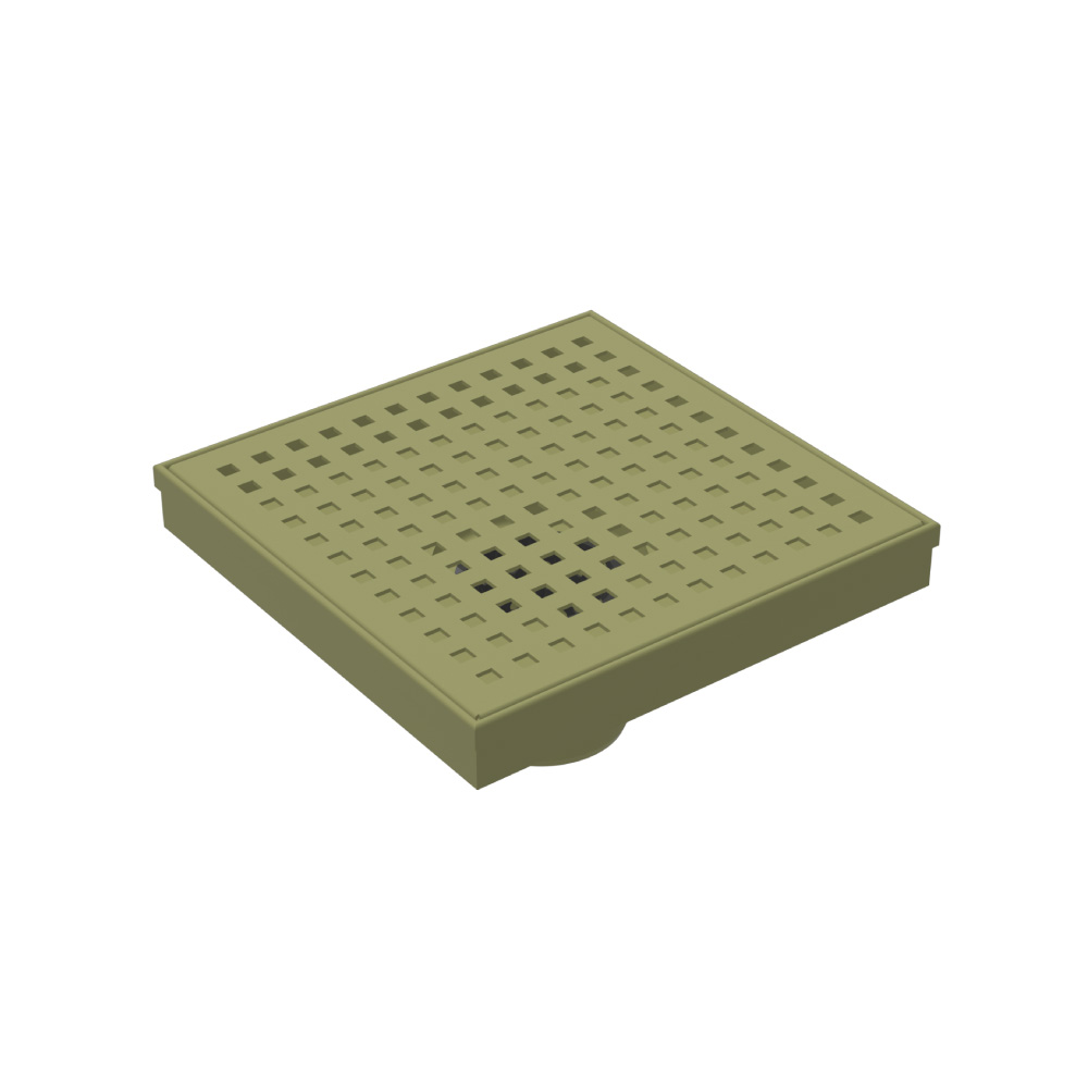 6" Decorative Floor Drain with 2" Outlet | Army Green