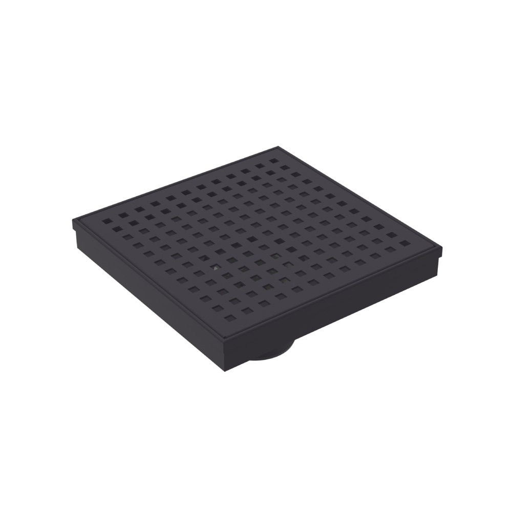 6" Decorative Floor Drain with 2" Outlet | Dark Grey