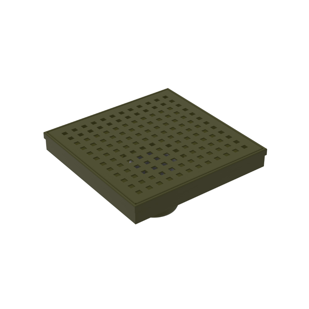 6" Decorative Floor Drain with 2" Outlet | Dark Green
