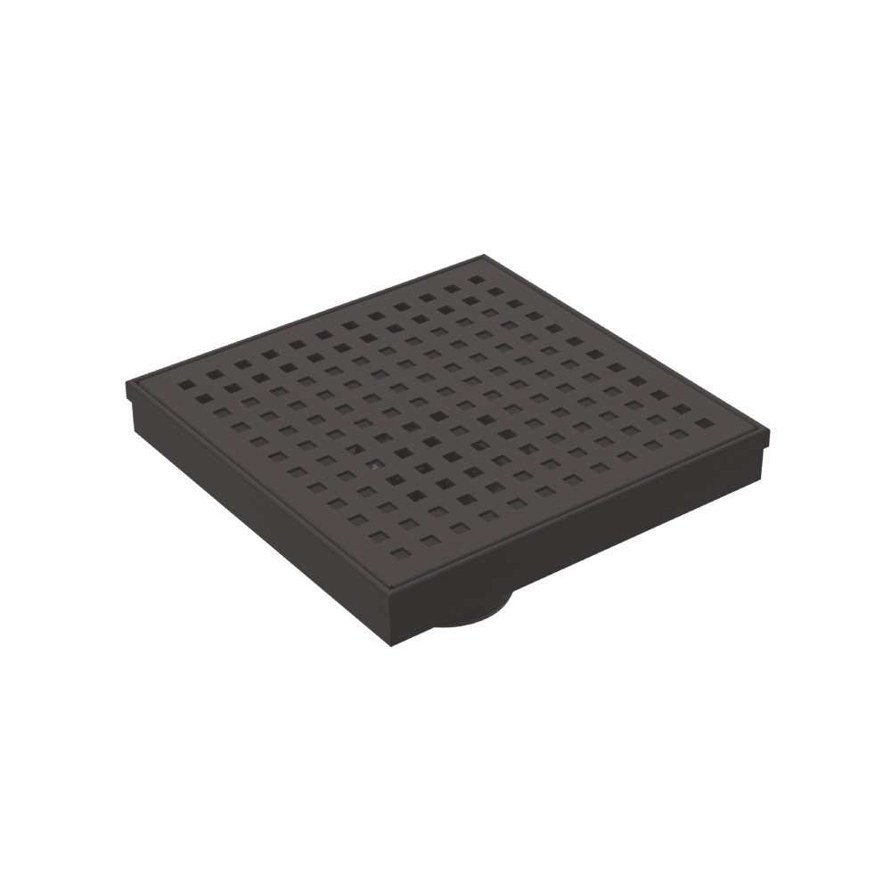 6" Decorative Floor Drain with 2" Outlet | Gun Metal Grey