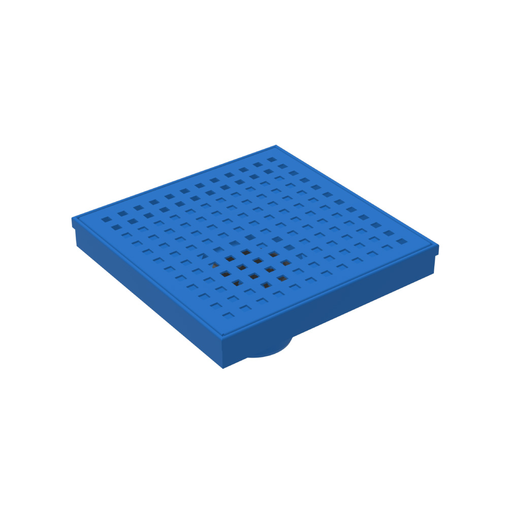 6" Decorative Floor Drain with 2" Outlet | Sky Blue