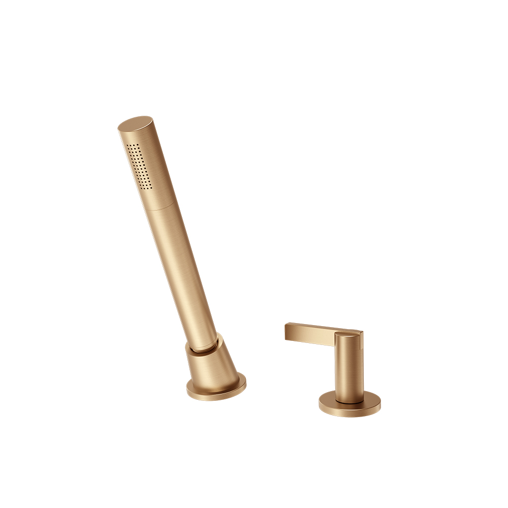 Deck Diverter With Holder & Hose | Brushed Bronze PVD