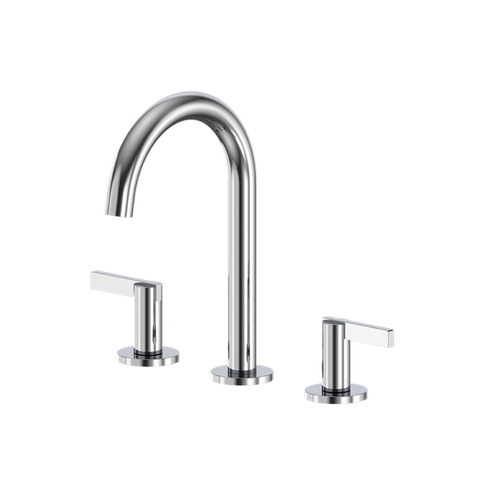Three Hole 8" Widespread Two Handle Bathroom Faucet | Chrome