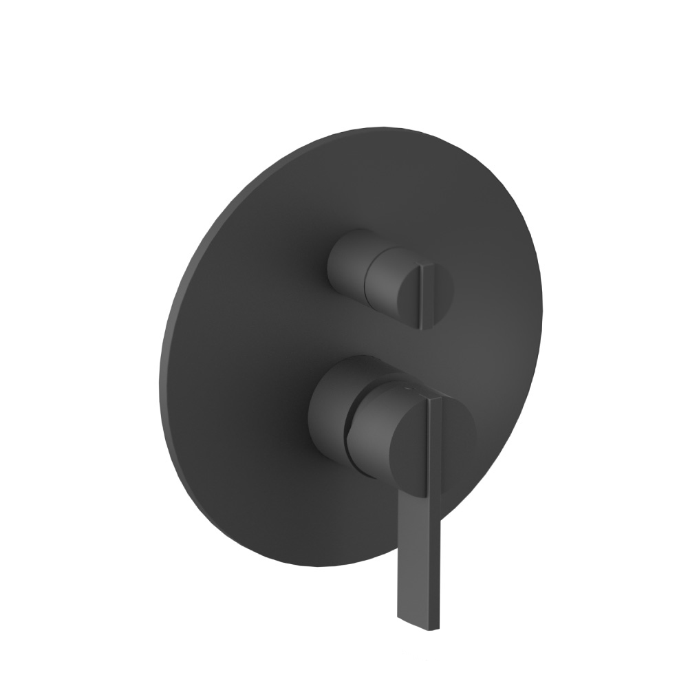 Tub / Shower Trim With Pressure Balance Valve - 2-Output | Matte Black