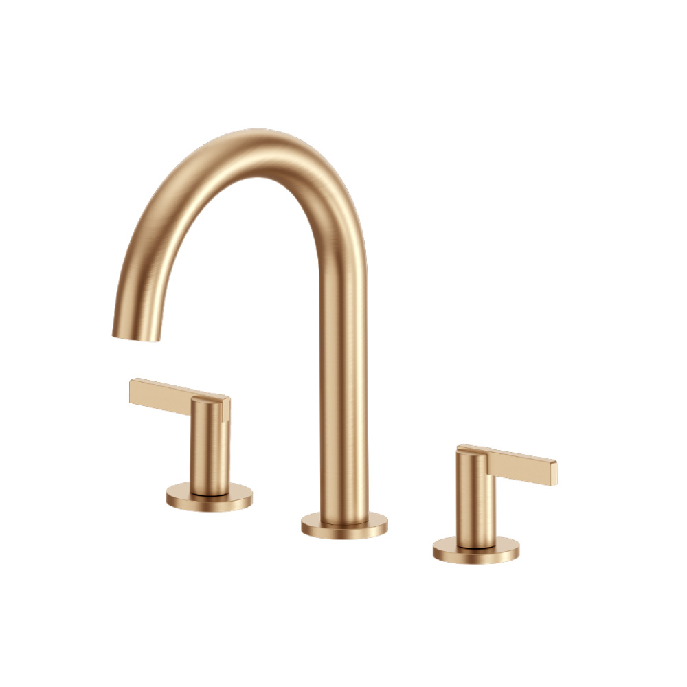 3 Hole Deck Mount Roman Tub Faucet | Brushed Bronze PVD