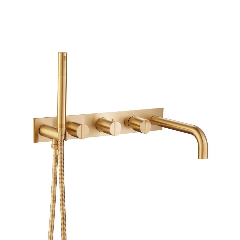 Trim For Wall Mount Tub Filler With Hand Shower | Brushed Bronze PVD