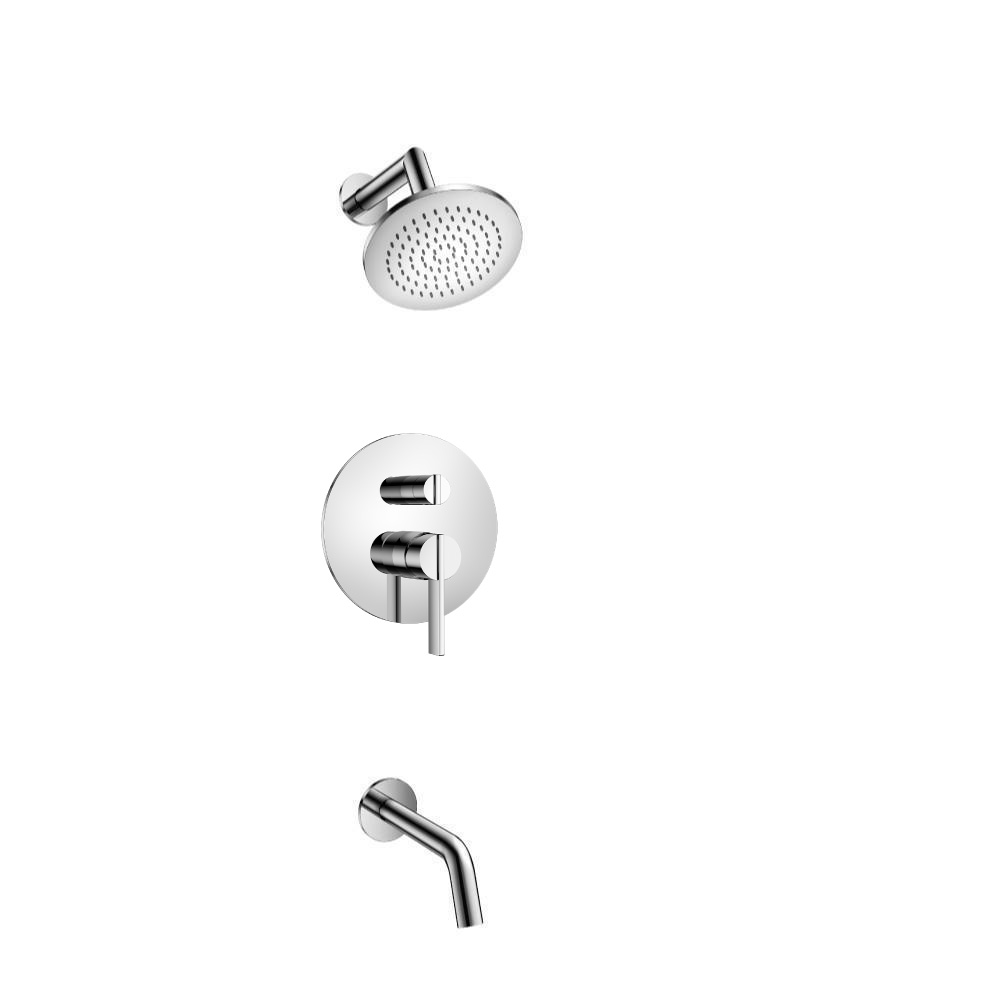 Two Output Shower Set With Shower Head And Tub Spout | Chrome